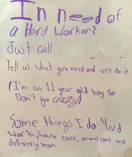 "I'm an 11-year-old boy, so don't go crazy!"