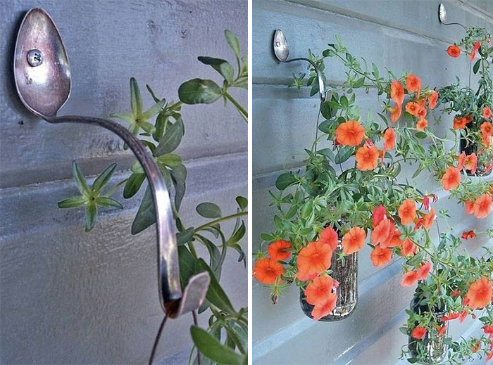 Diy Some Spoons Into Planter Hangers
