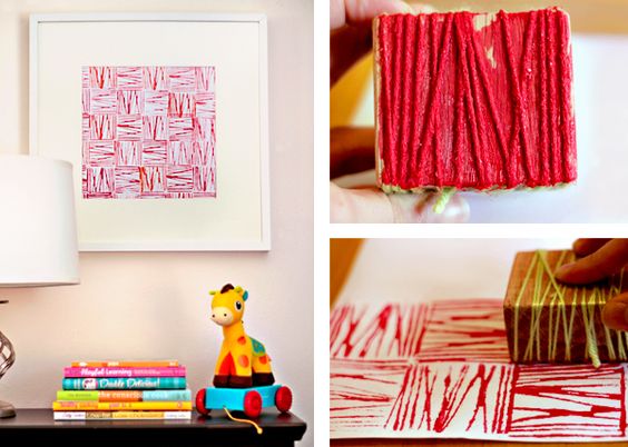 yarn, block, string...diy background!