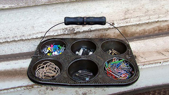 Divided Organizer From A Muffin Tin