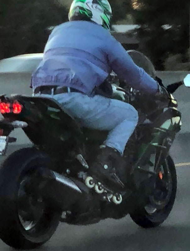 At Least He Is Wearing A Helmet