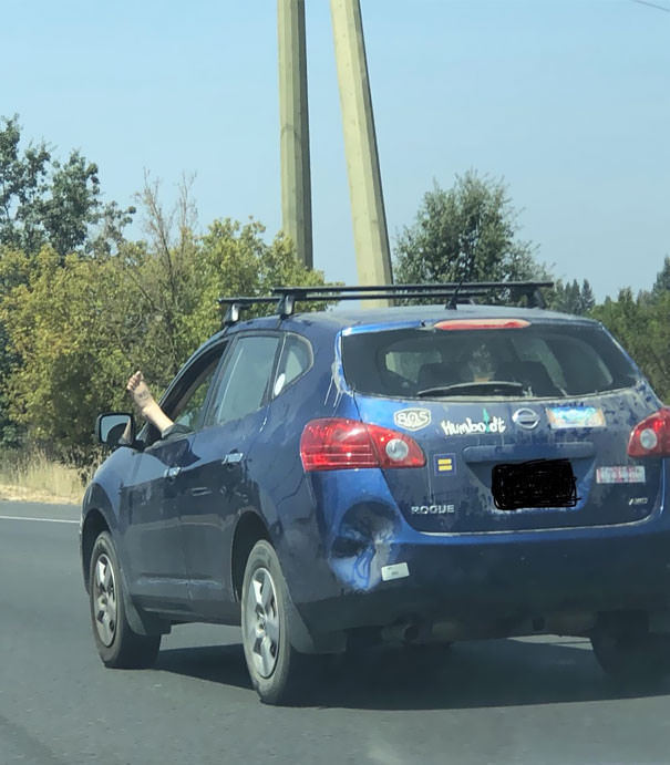 She Drove Like This For A Solid 30 Miles