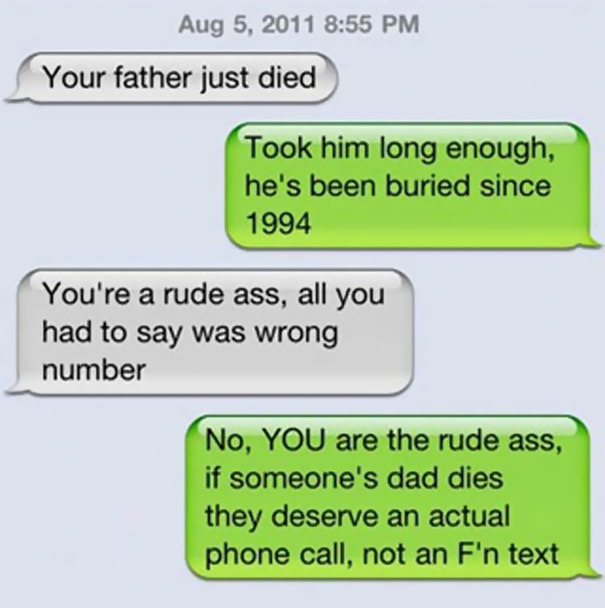Funny Wrong Number Texts