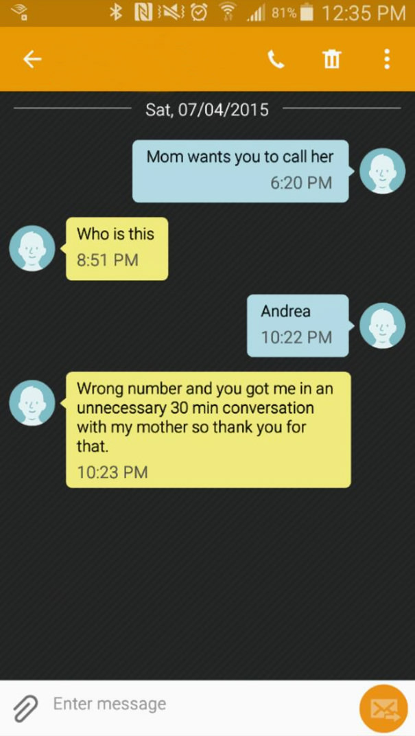 Funny Wrong Number Texts