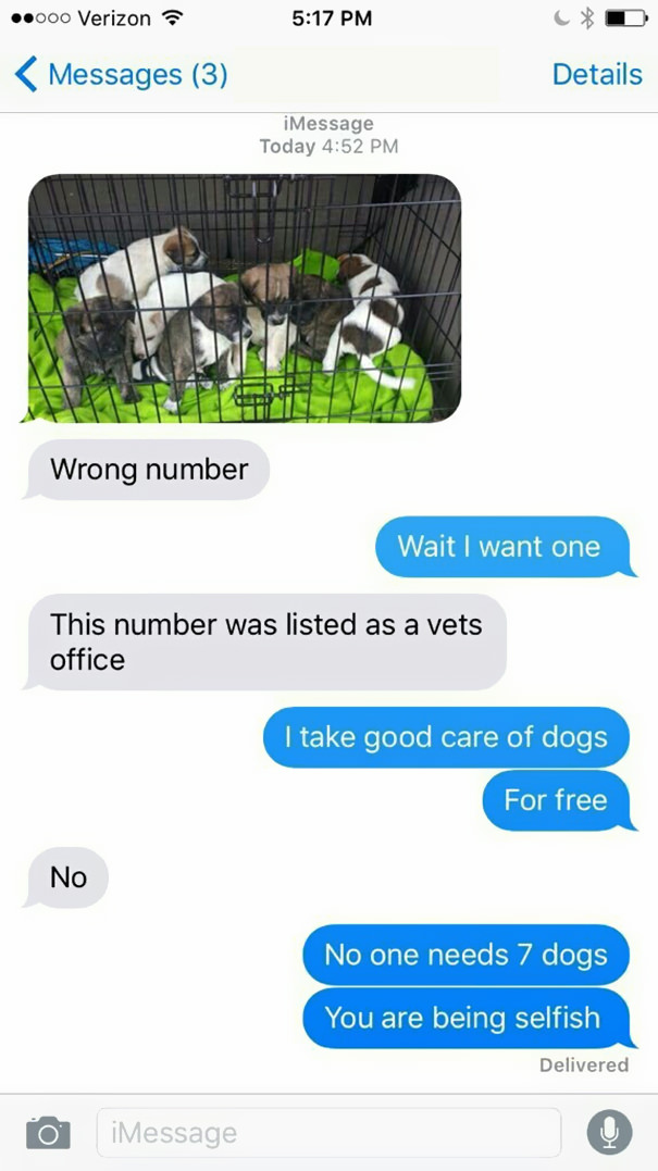 Funny Wrong Number Texts