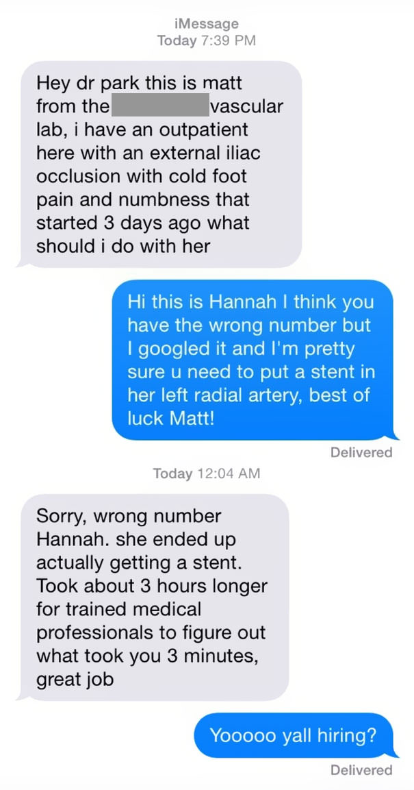Funny Wrong Number Texts