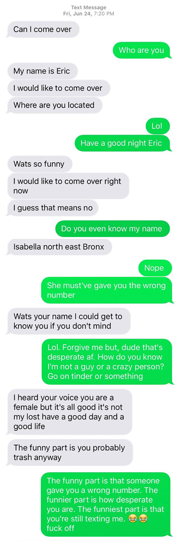 Funny Wrong Number Texts