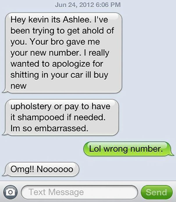 Funny Wrong Number Texts