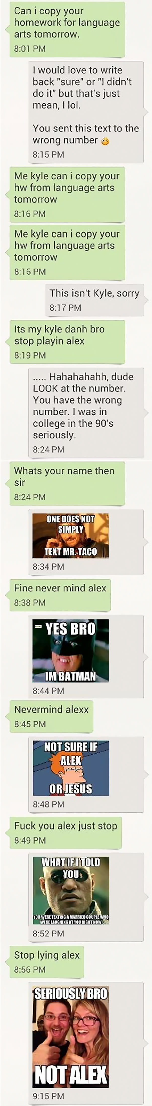 Funny Wrong Number Texts