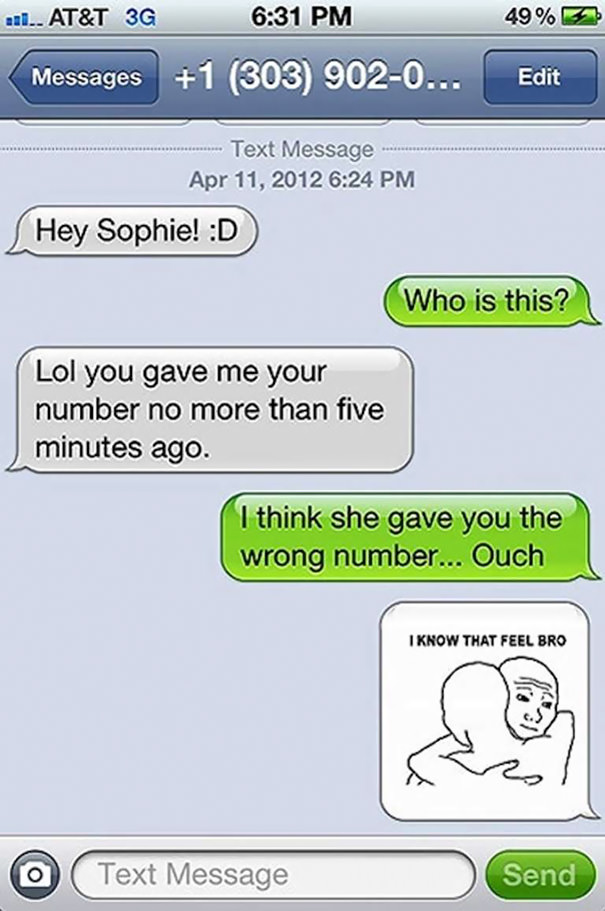 Funny Wrong Number Texts