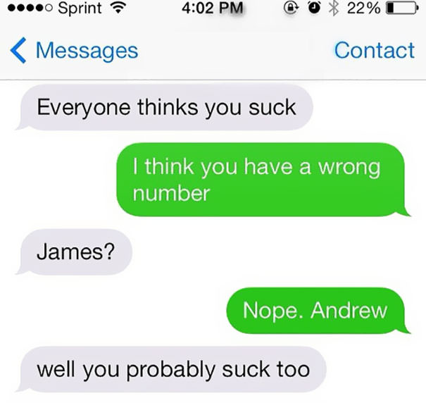 Funny Wrong Number Texts