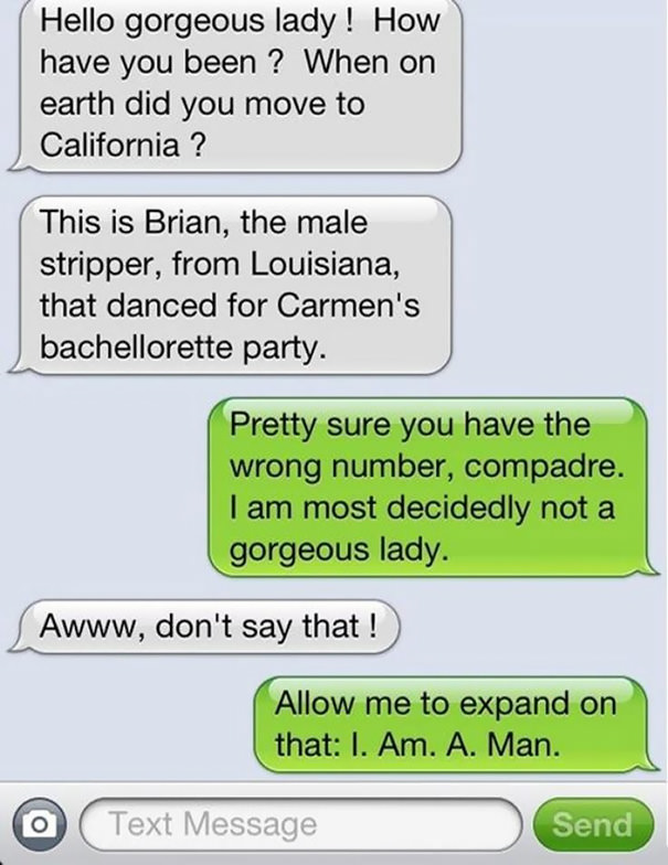 Funny Wrong Number Texts
