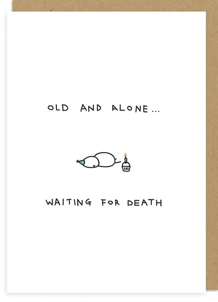 Demotivating rude greeting cards