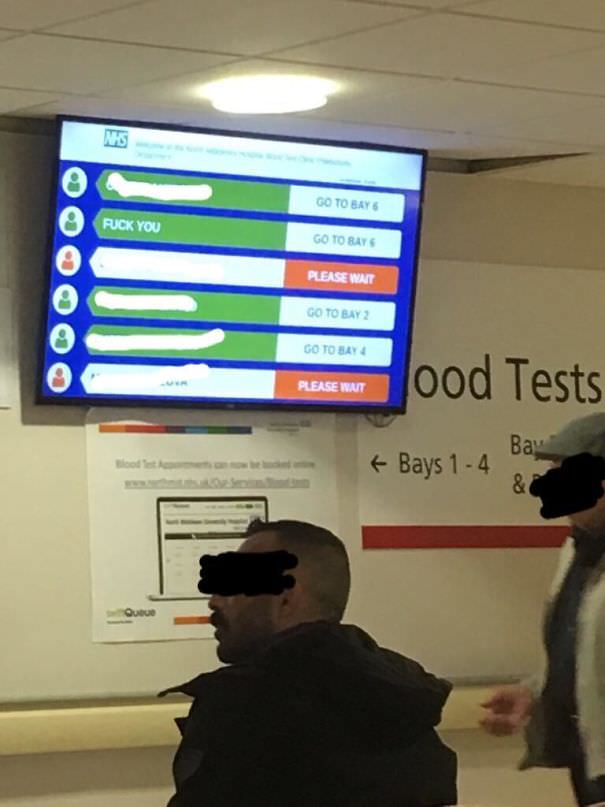 Someone Pissed Off The Receptionist At The Hospital