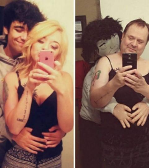 15 pais que imitaram as fotos dos filhos com perfeição... ou quase!