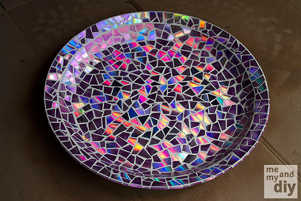 Mosaic Tile Birdbath
