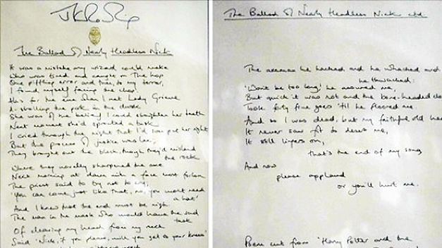 Resultado de imagen de manuscrito harry potter