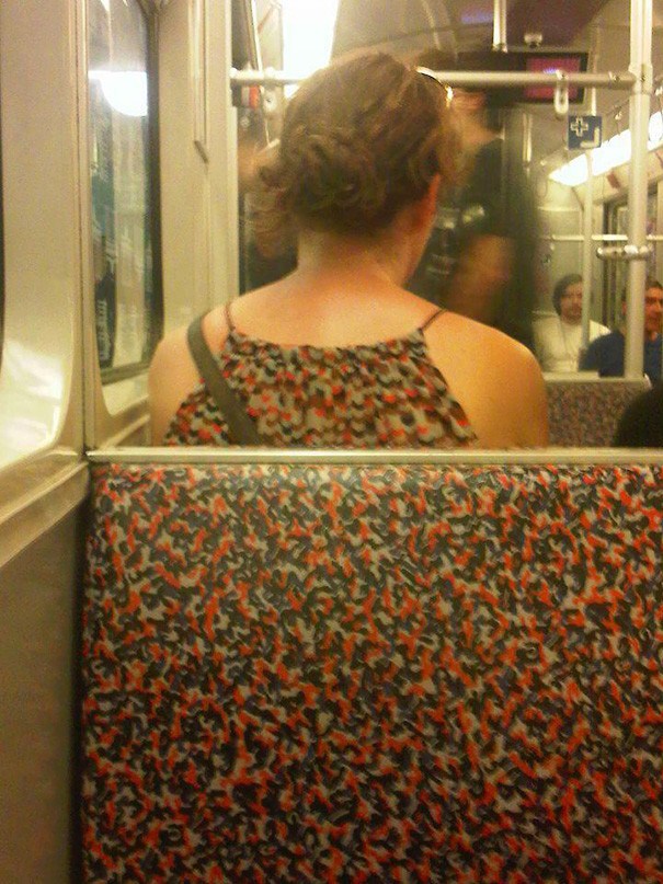 24 Funny Photos Of People Who Accidentally Dressed Like Their Surroundings. #5 Is TheBest Ever.