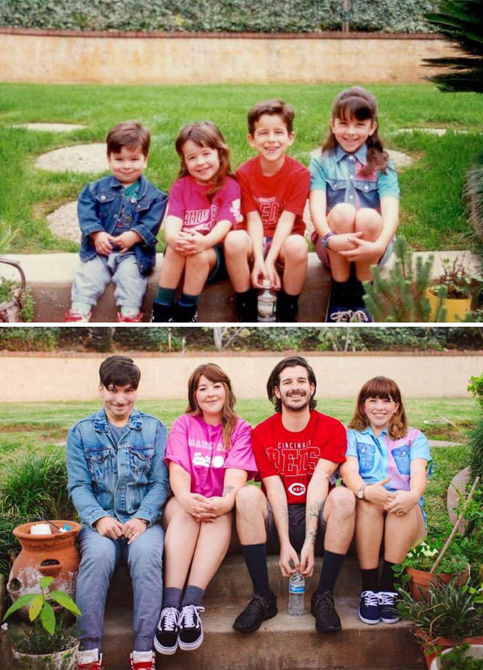 Recreated A Photo With My Siblings. What A Difference A Couple Decades Makes