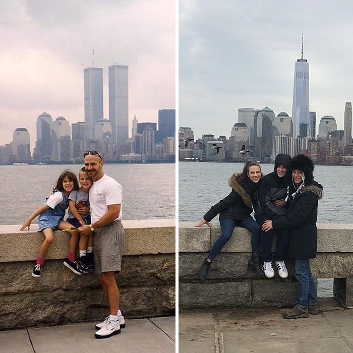 My Family Recreated Our Photo In Front Of The NYC Skyline From 1999!