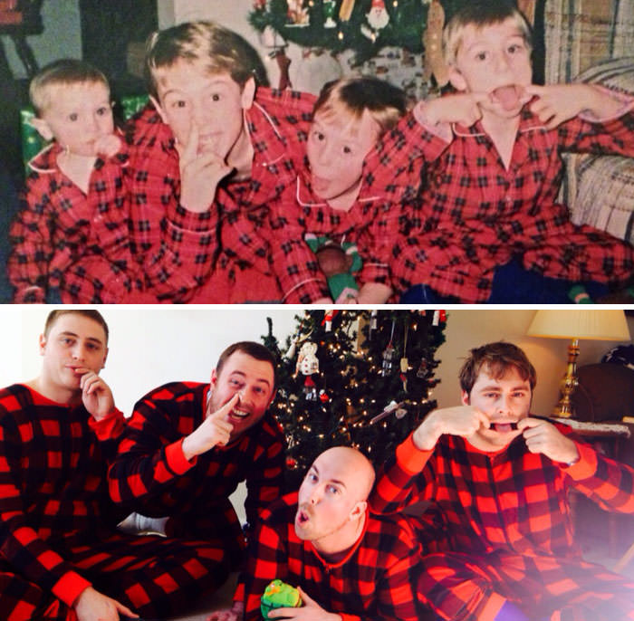 Our Attempt At A Then And Now Photo