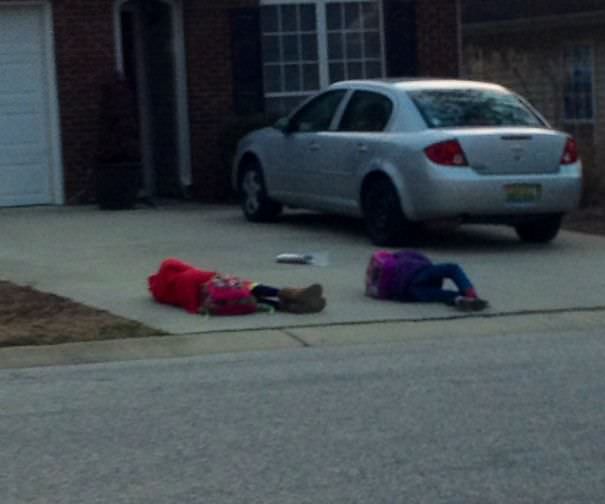 These Are The Children Waiting For The School Bus In My Neighborhood. Thursdays Are Just Hard