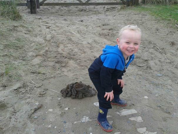  For My First Post - I Give You My Son And His Latest Way Of Brightening Up A Country Walk