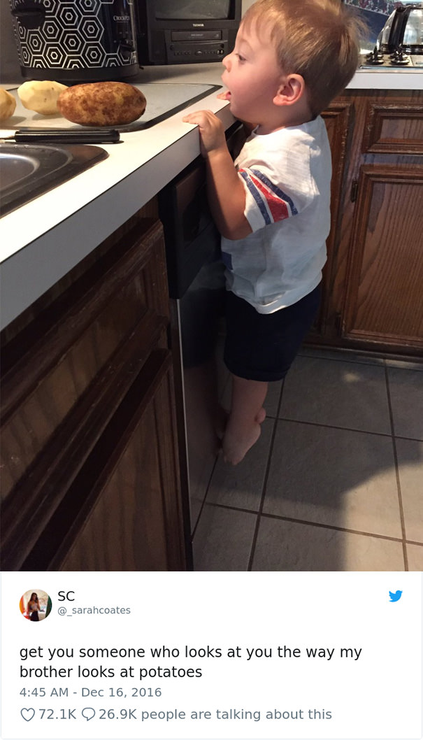 The Way He Looks At Potatoes