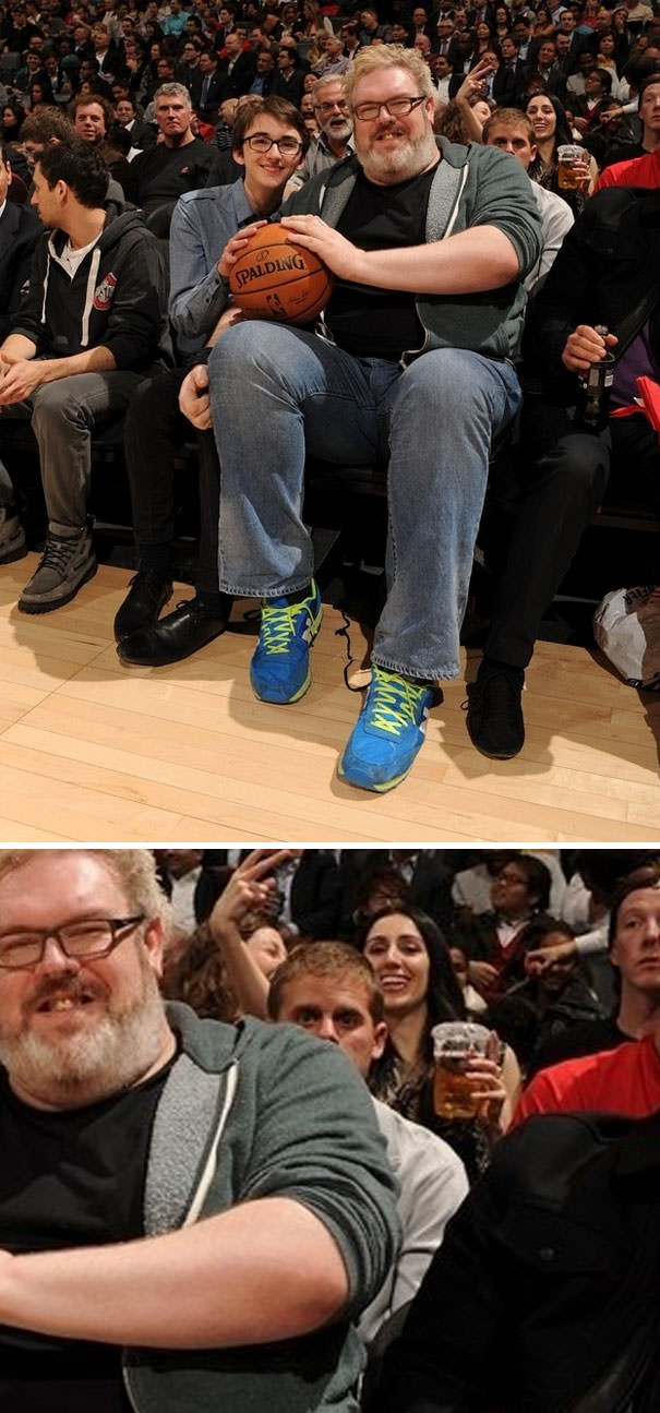 The Look Of A Man Who Spend 00+ On A Seat To Try And Watch A Game Behind Hodor