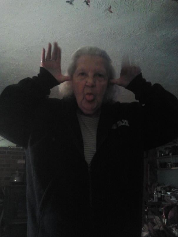 I Left My Phone Downstairs Yesterday. My Grandma And Aunt Figured Out Where The Camera Is