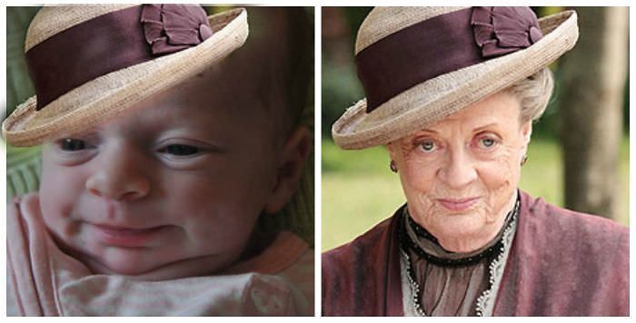 Baby Louise And Maggie Smith