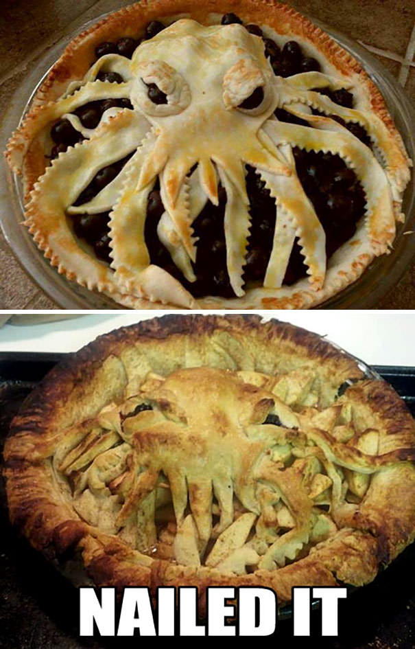 Cthulhu Pie Crust. Nailed It