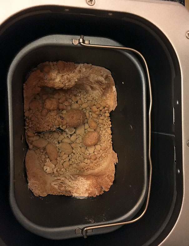 I Got A Bread Maker For Christmas. This Is How My First Loaf Came Out