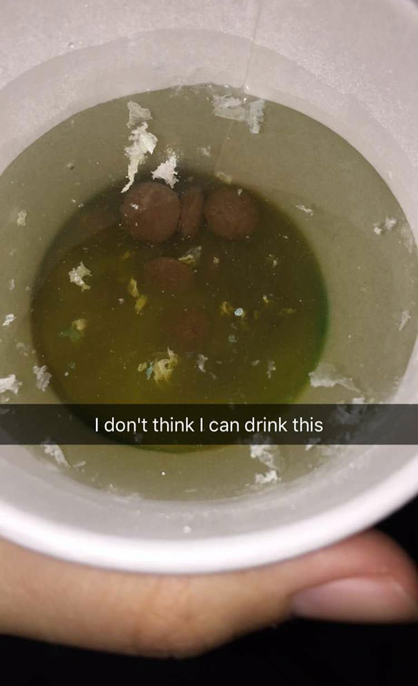  A Friend Tried To Make M&M Hot Chocolate By Melting M&Ms In Hot Water