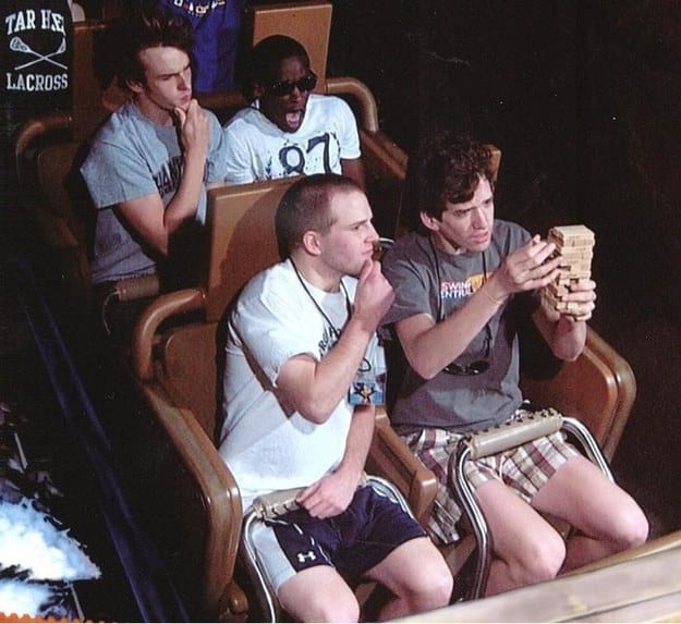 funny roller coaster photos jenga