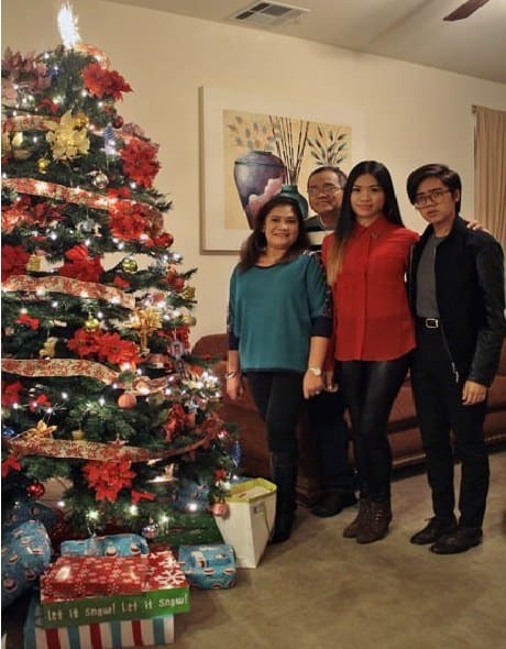 man blends into painting