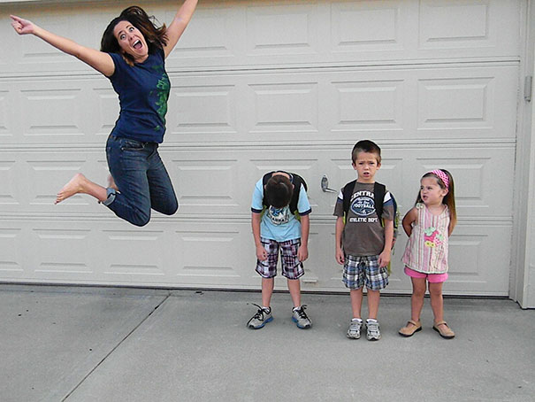 Parents celebrate the day their kids go back to school