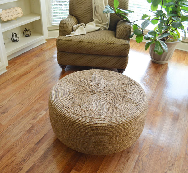 Tire And Yarn Ottoman