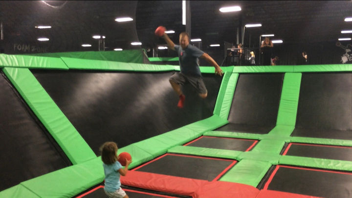 16 Funny Dads - This dad teaching how to be competitive at sports.