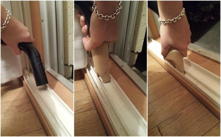 35 House Cleaning Tips - Making a DIY vacuum attachment to clean small spaces.