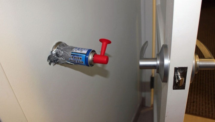 25 Office Pranks - If you have a sleepy co-worker, this will wake them up.