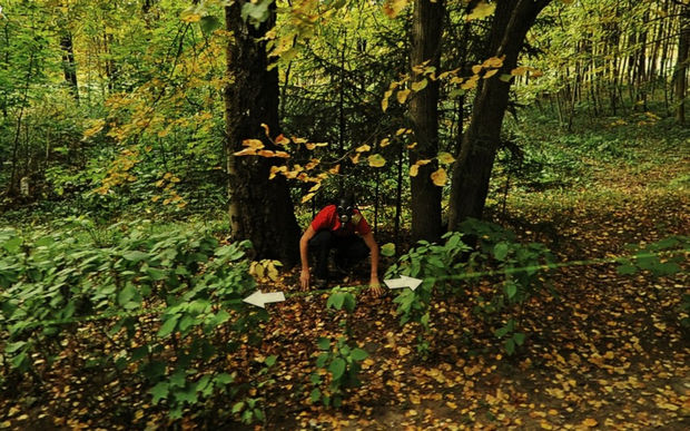 25 Weird Things Found on Google Maps - This guy likes to hide in the woods.