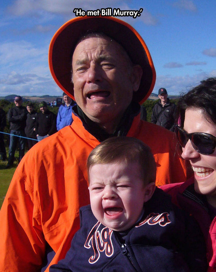 37 Photos of Kids Losing It - He met Bill Murray.