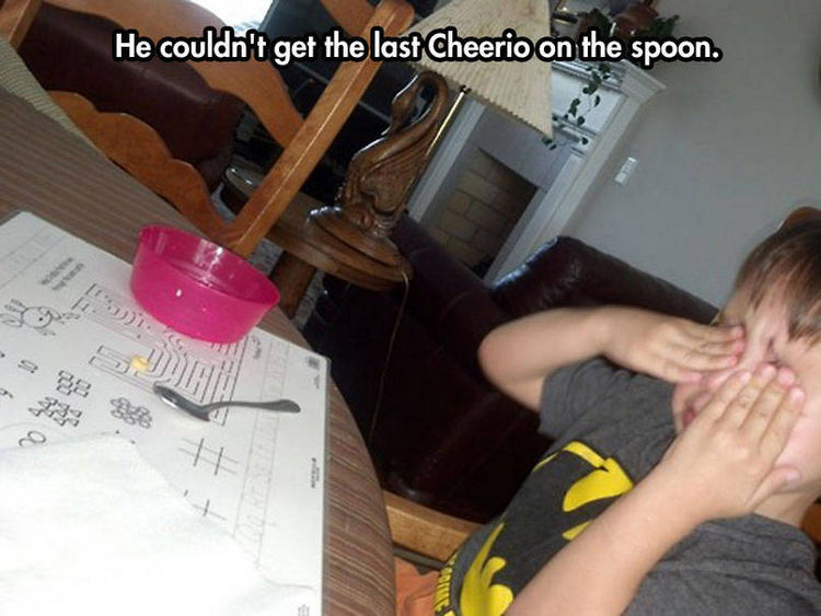 37 Photos of Kids Losing It - He couldn