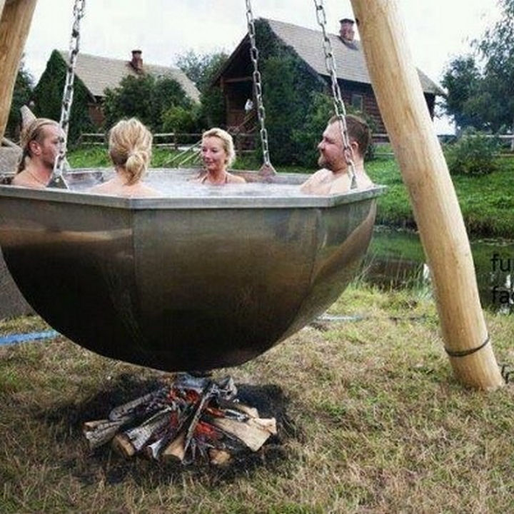 51 Crazy Life Hacks - An energy-efficient hot tub.