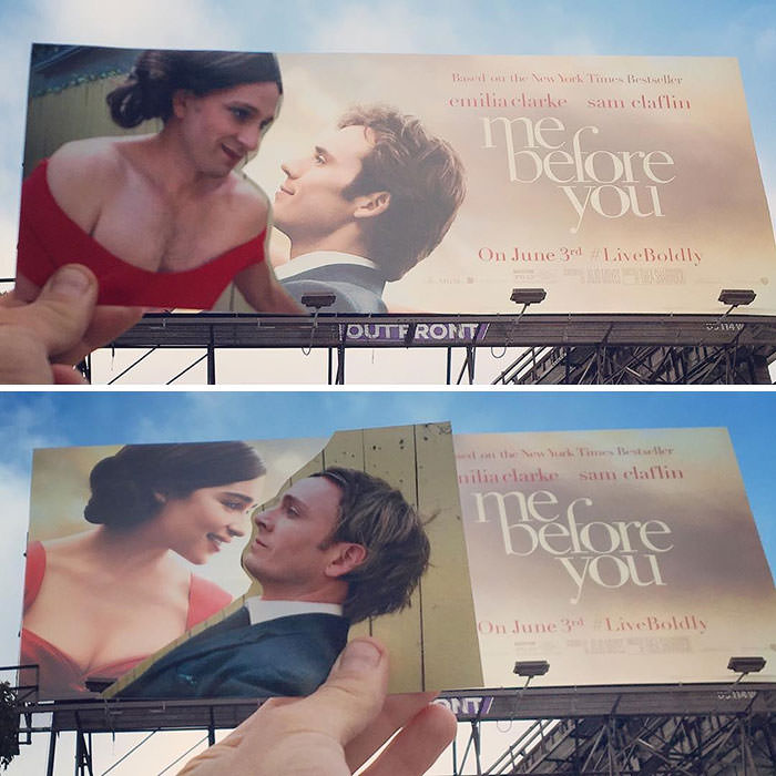 Tom Lenk As Emilia Clarke And Sam Claflin On Me Before You Movie Poster