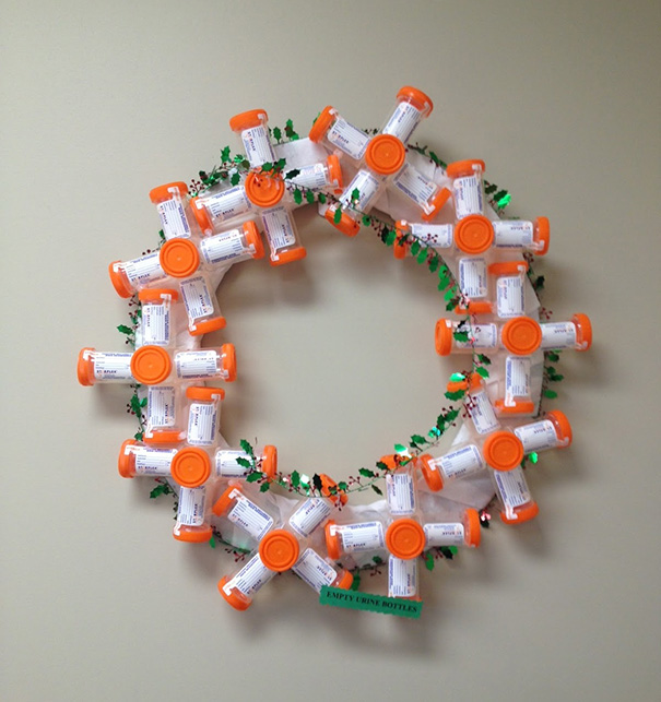 Wreath Made Of Pee Jars