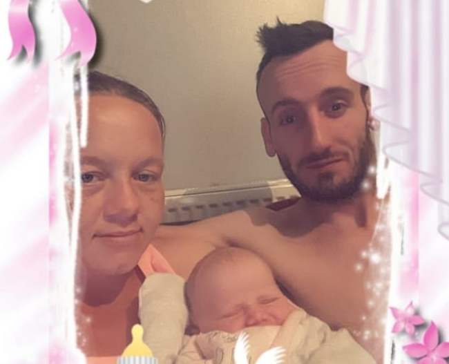 Baby with herpes virus