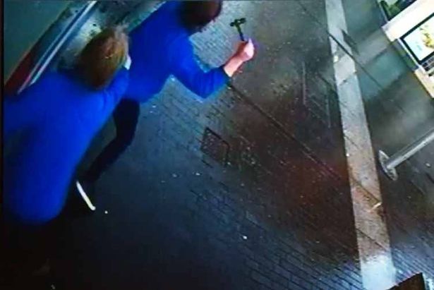 CCTV of the moment the shop was attacked