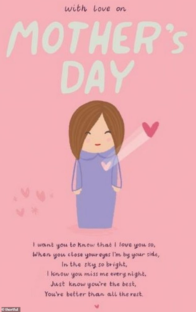 The moving range of cards come with a range of different messages. This one reads: